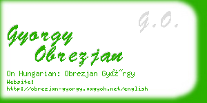 gyorgy obrezjan business card